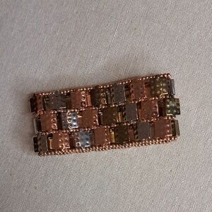 Copper and Silver Tone Metal Bracelet